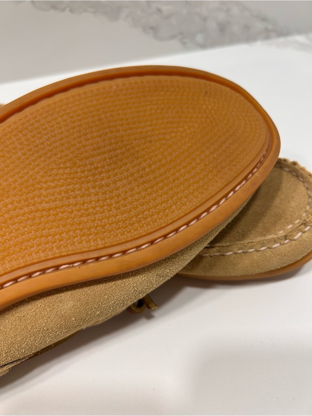 Men’s Tan Suede Slip-On Driving Moccasins - Picture 5 of 5